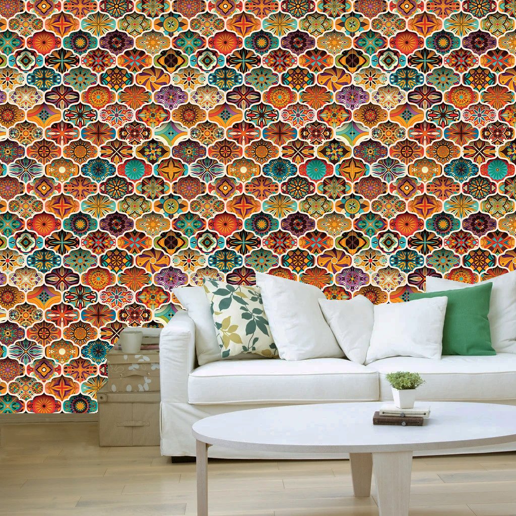 3D multicolor self adhesive wallpaper  decorative masterpiece for home decor